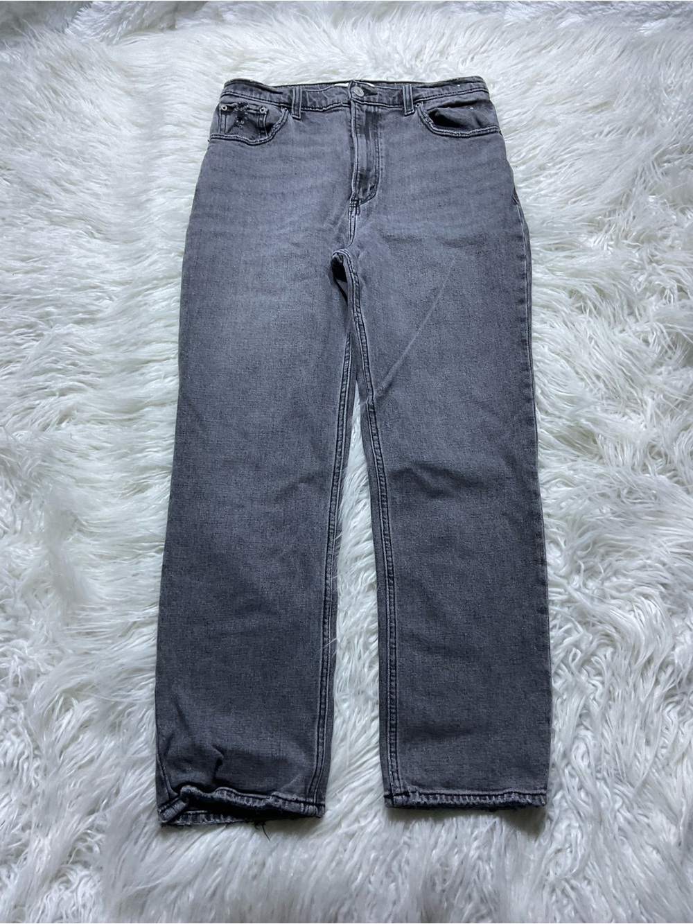 Abercrombie The Ankle Straight Ultra High Rise Jeans